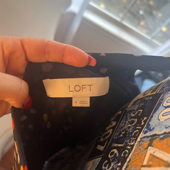 Blue multi colored polka dot tank top - Picture 3 of 3